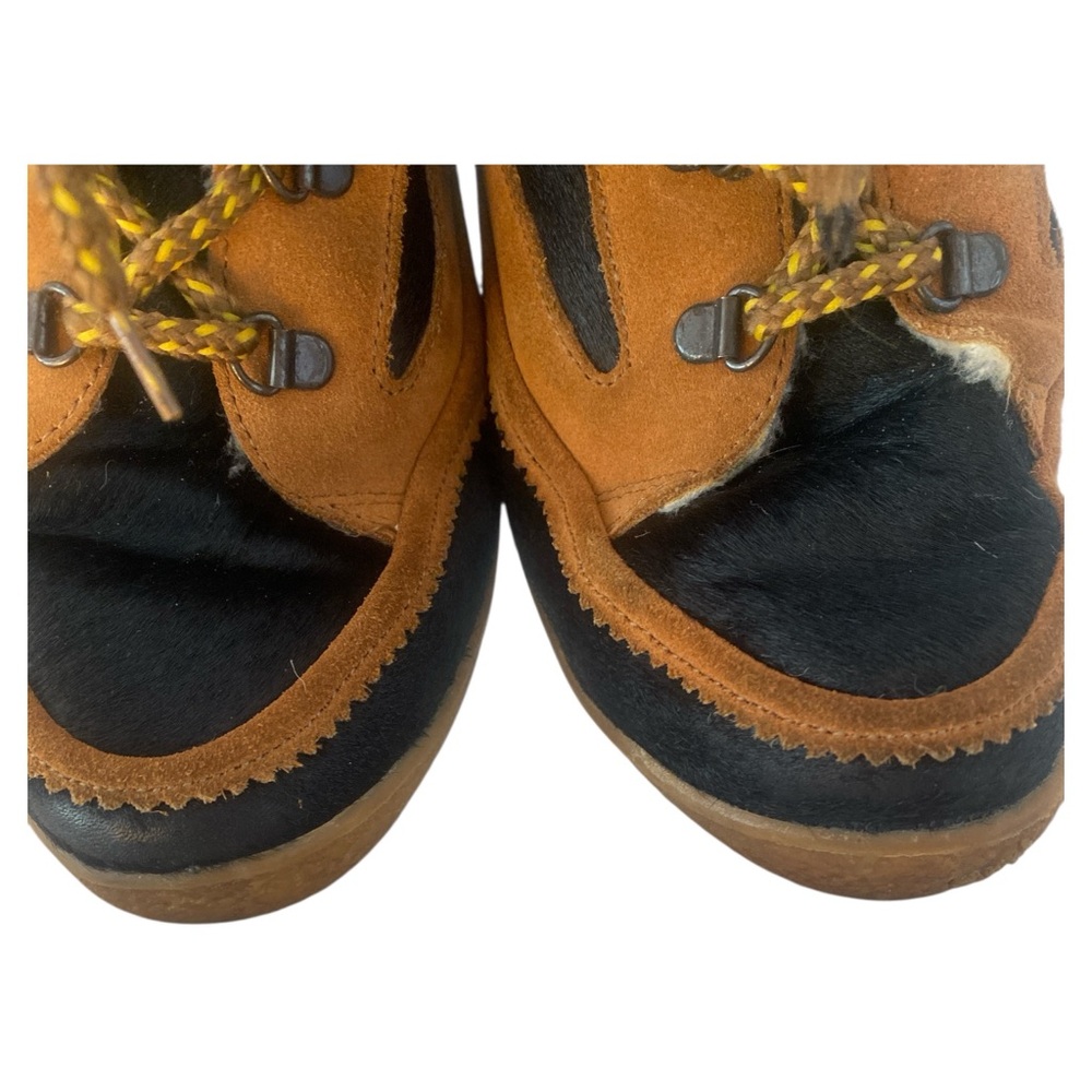 Oscar Sport Women’s Alesia Fur Boots Size EU 40 - US 9 Brown leather/black + fur - Picture 7 of 9